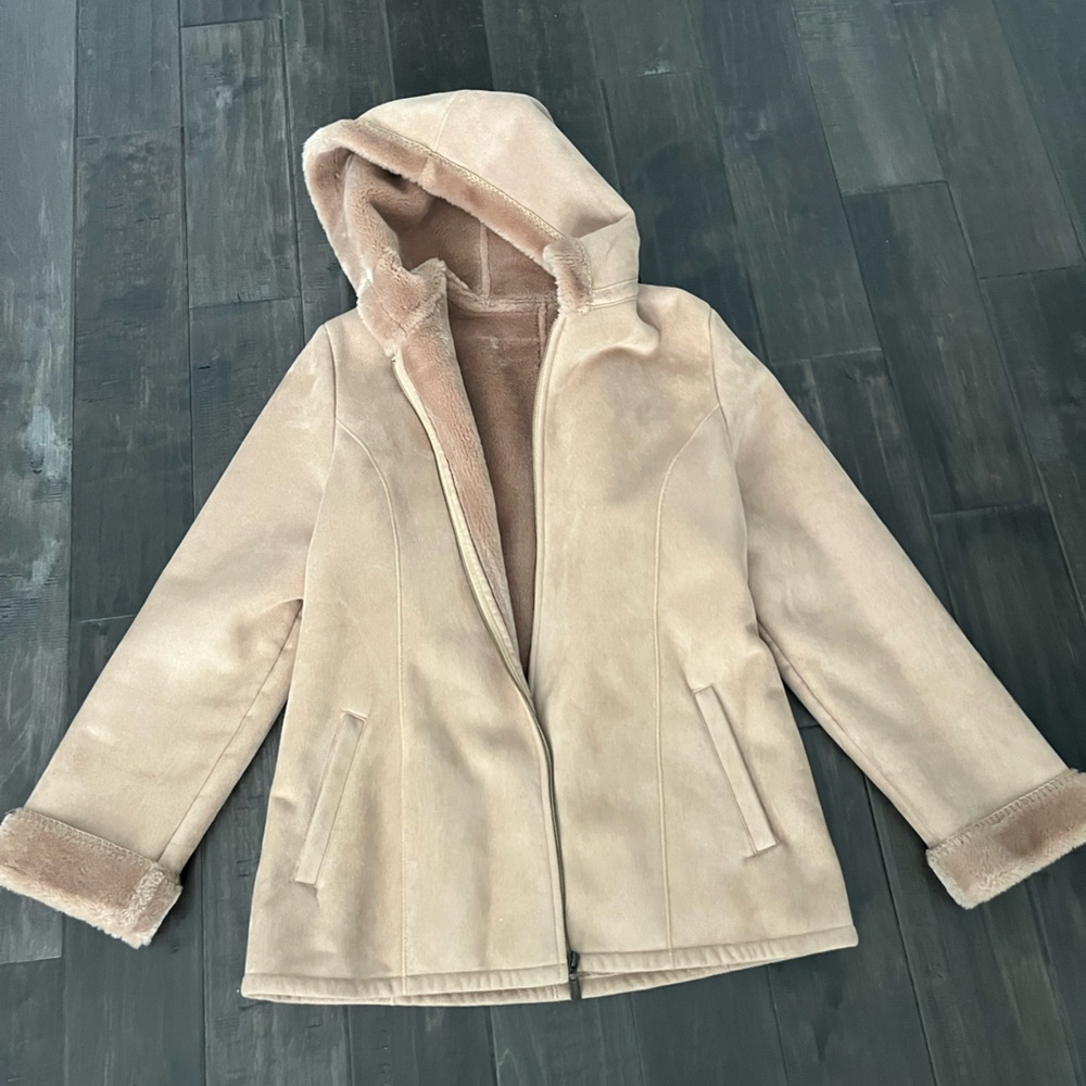 Marvin Richards Cream Teddy Jacket with Hood
